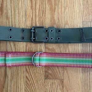 Bundle of Two Fabric Belts.